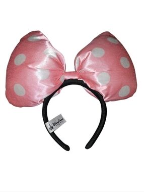 Disney Parks Pink Polka Dot Minnie Bow Headband